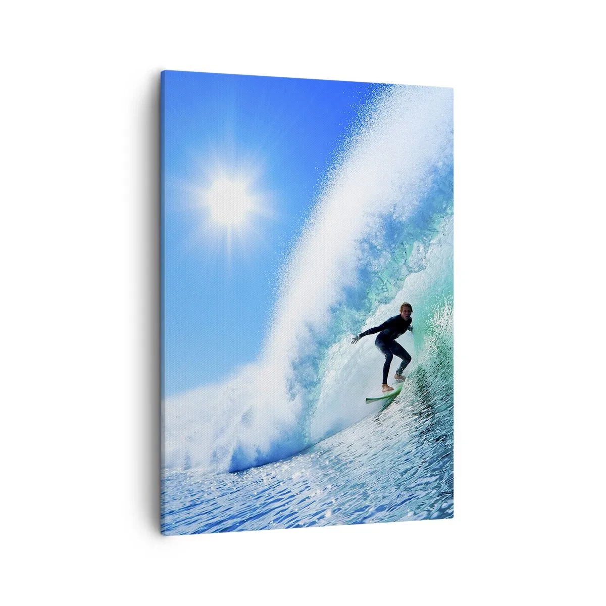 Lærredstryk - Billede på lærred - Gennem den store blå - 50x70 cm