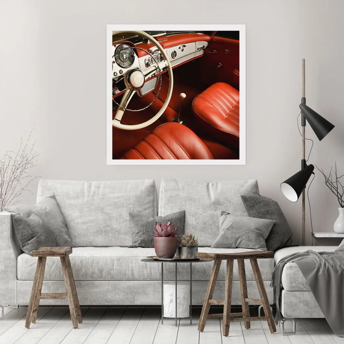 Plakat - Luksus i vintage stil - 40x40 cm