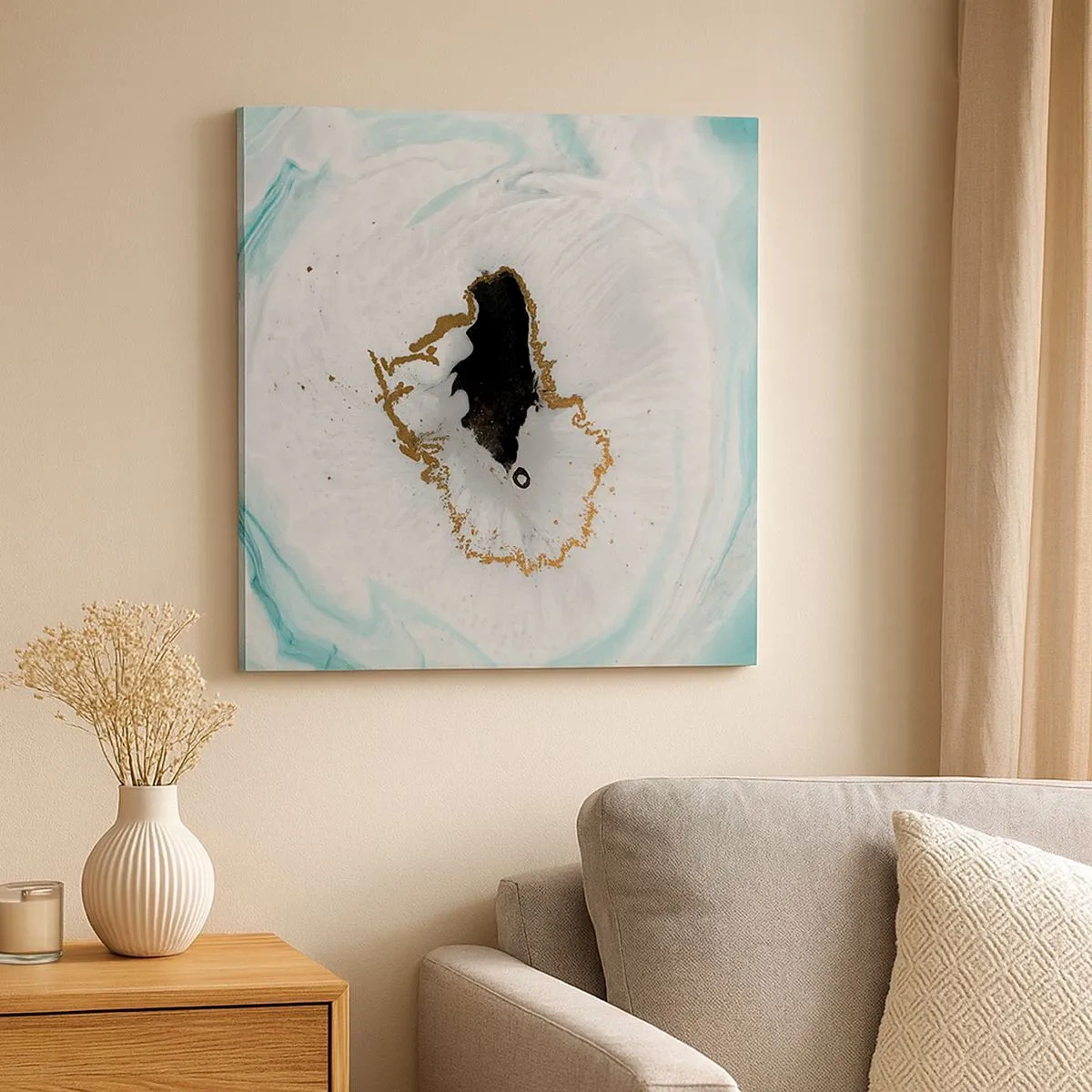 Lærredstryk - Billede på lærred - Kom indenfor - 30x30 cm