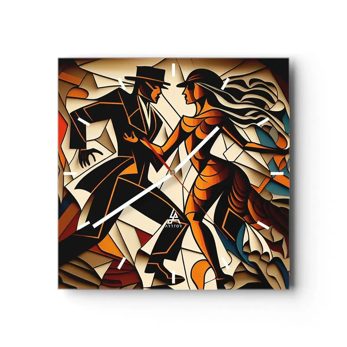 Vægur, Uret - Dans af lidenskab og passion - 40x40 cm