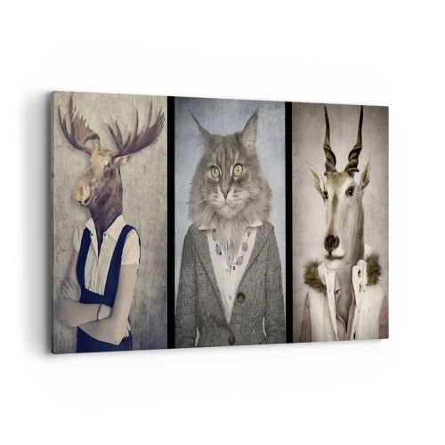 Lærredstryk - Billede på lærred - Pelse er igen på mode - 120x80 cm