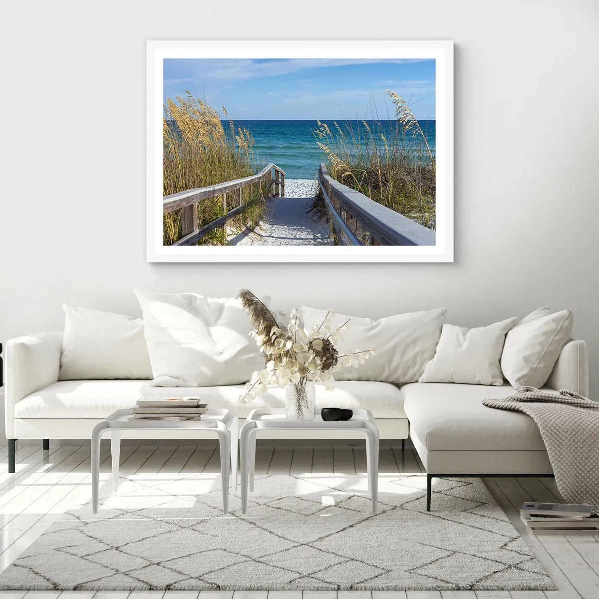 Plakat i hvid ramme - I solen, i vinden - 50x40 cm