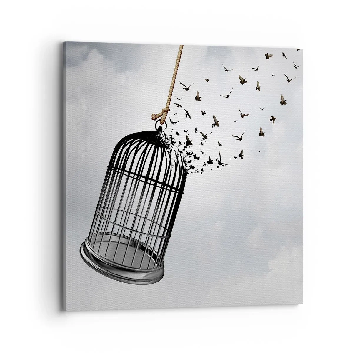 Lærredstryk - Billede på lærred - Tro...håb...frihed! - 70x70 cm