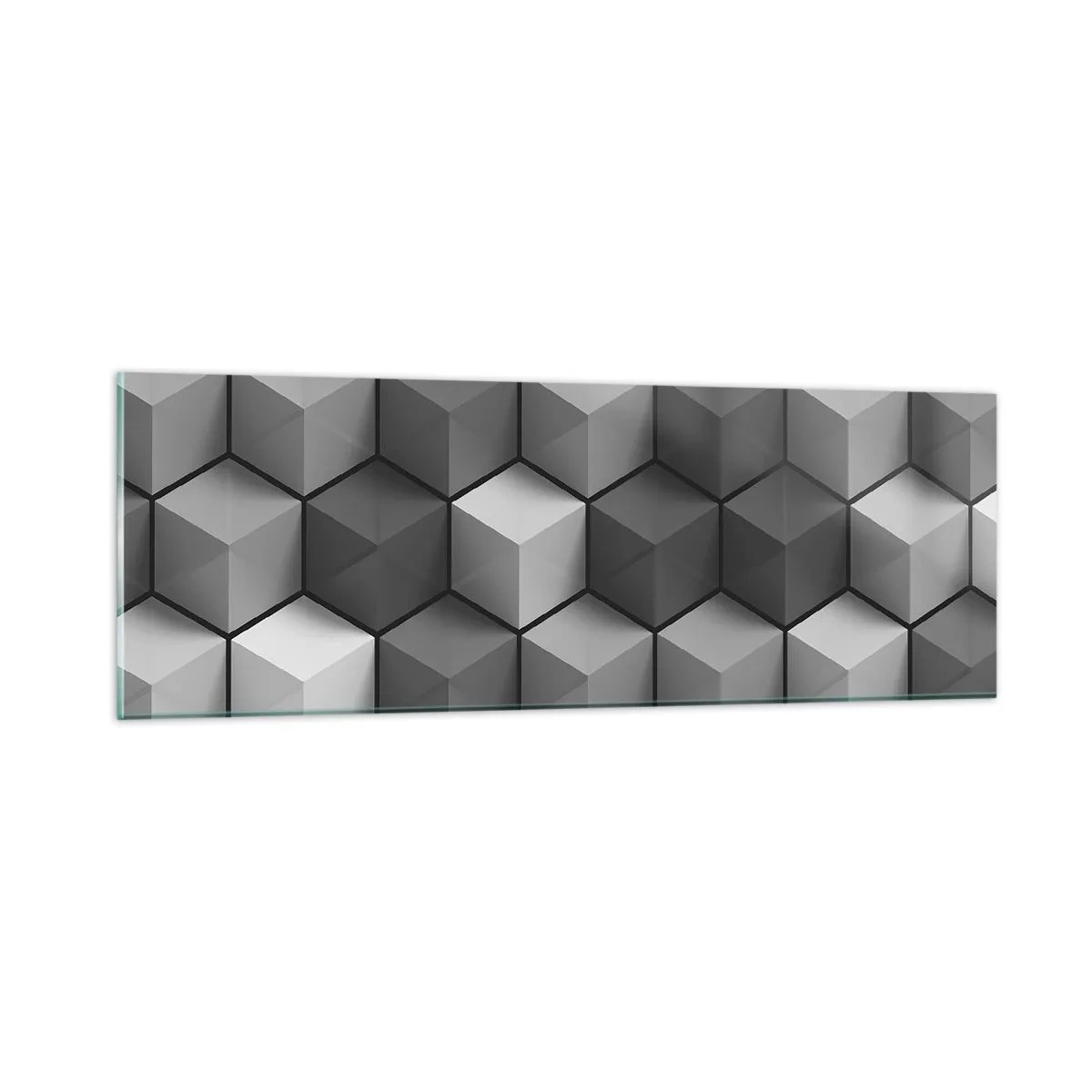 Billede på glas - Kubistisk puslespil - 90x30 cm