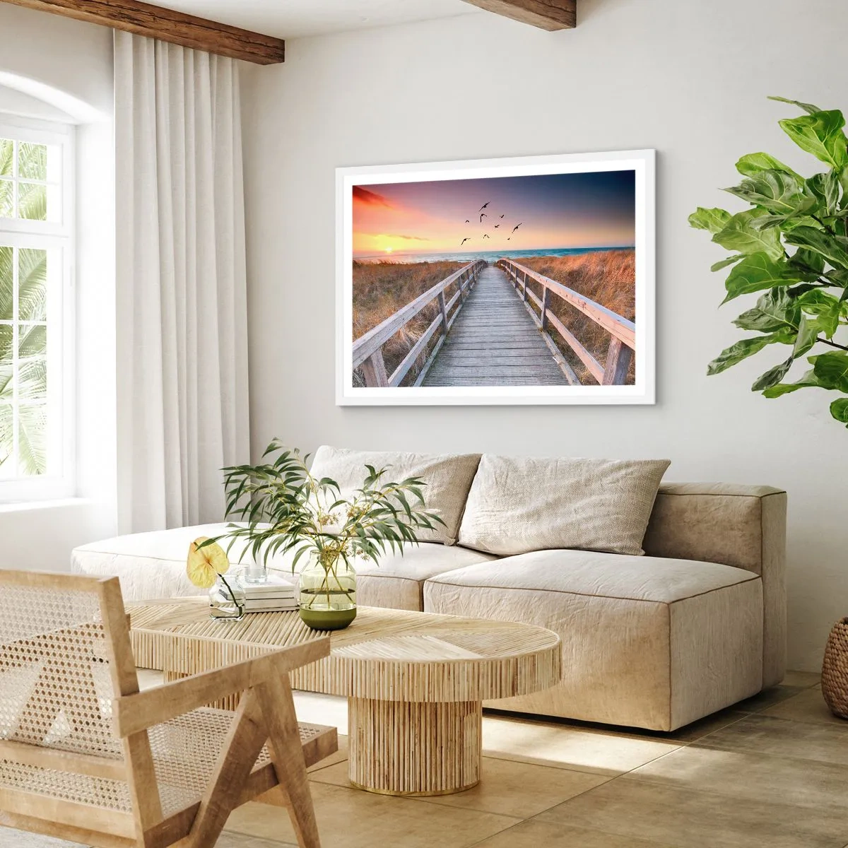 Plakat i hvid ramme - Rummet med højder - 50x40 cm