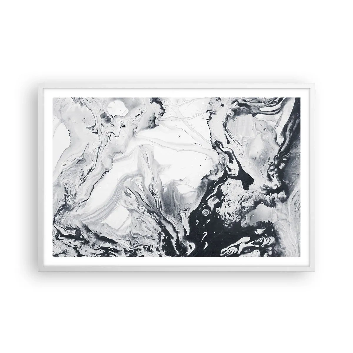 Plakat i hvid ramme - Jordens indre - 91x61 cm
