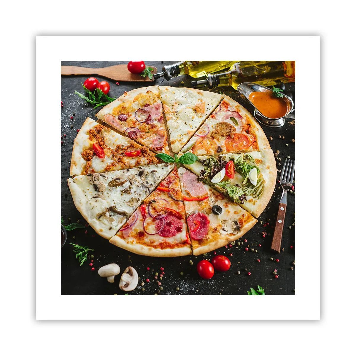 Plakat - Et udvalg af smagsvarianter - 40x40 cm