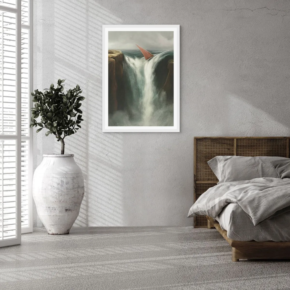 Plakat i hvid ramme - Livets advarsler - 61x91 cm