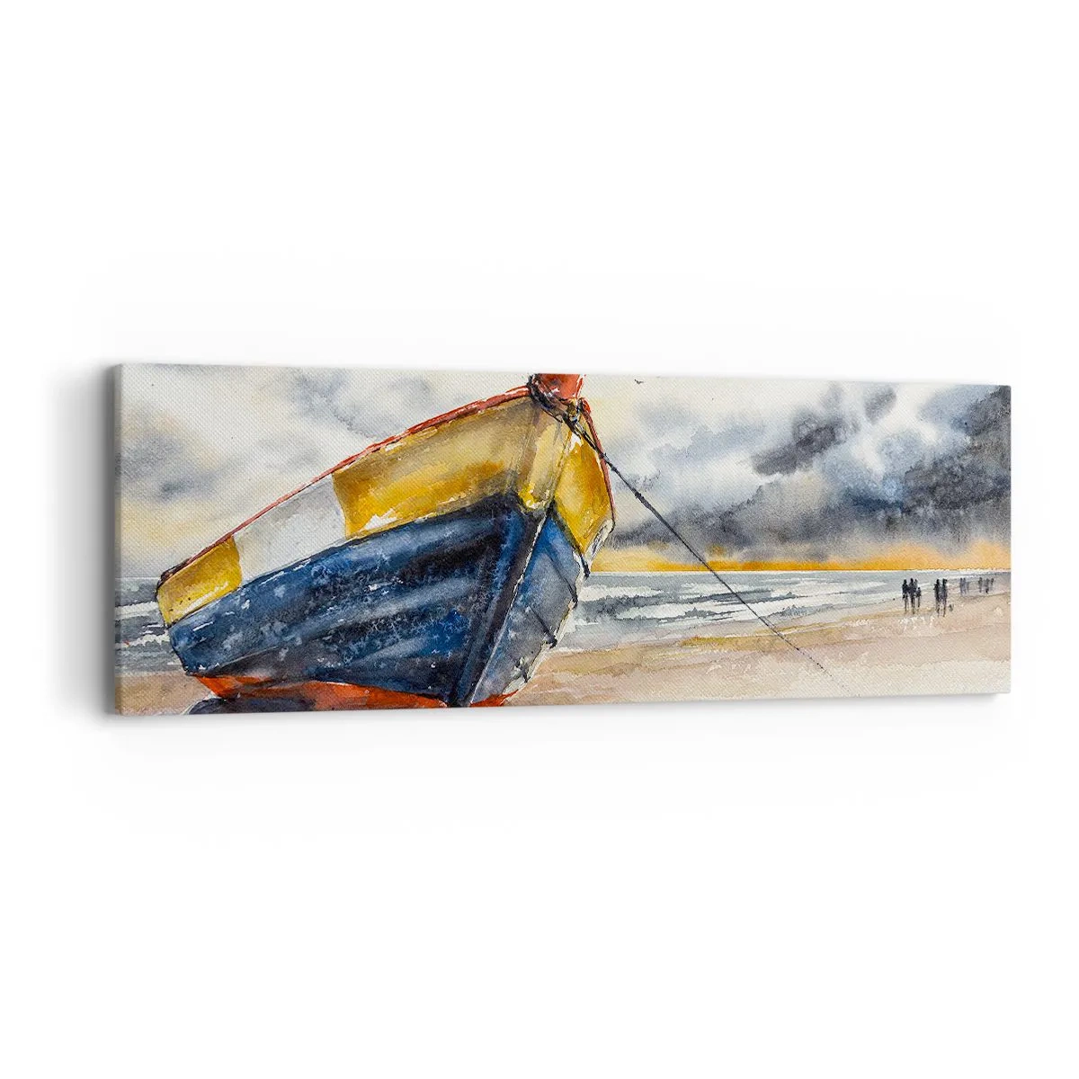 Lærredstryk - Billede på lærred - Hvile på stranden - 90x30 cm