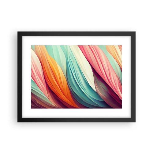 Plakat i sort ramme - Regnbuevævning - 40x30 cm