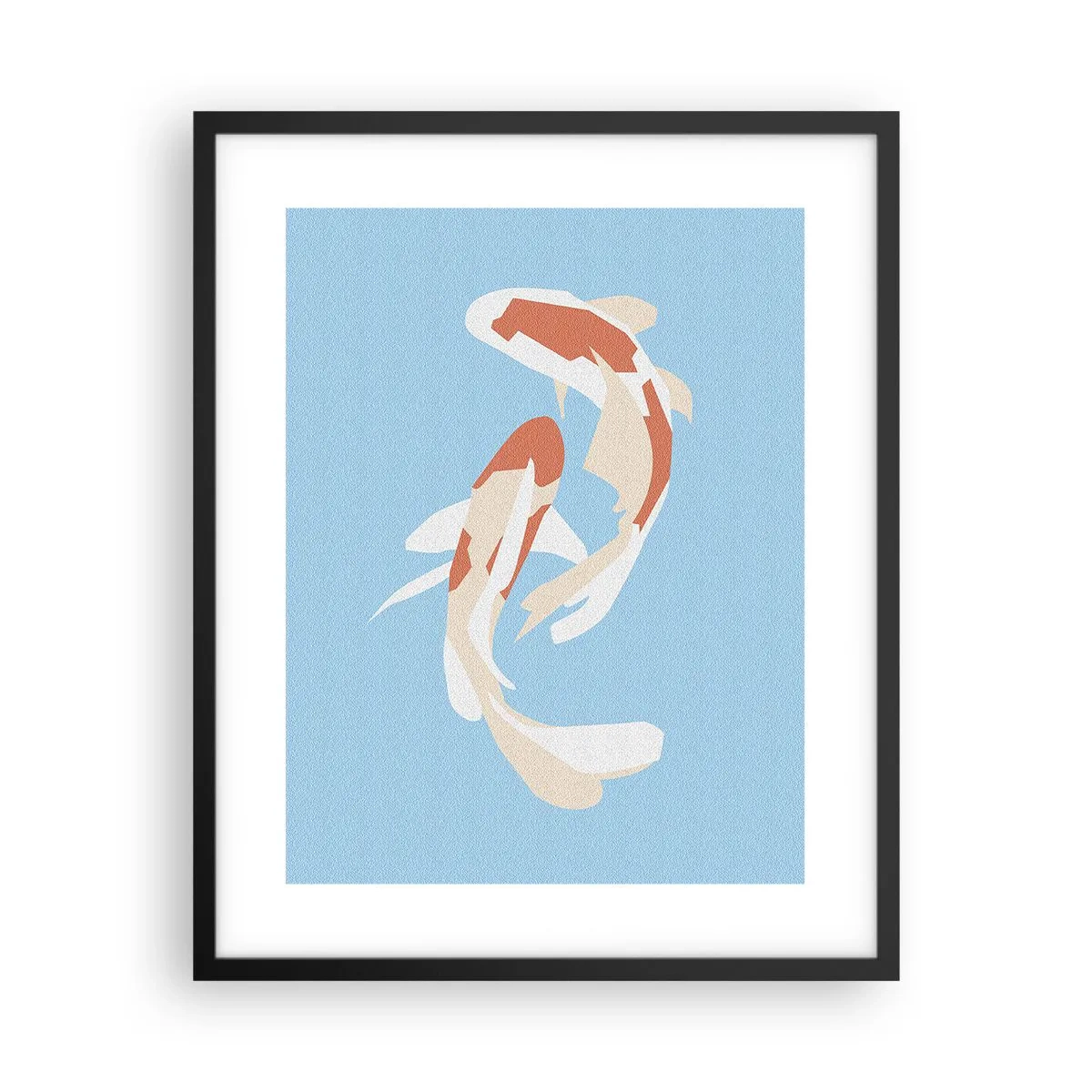 Plakat i sort ramme - Spontan synkroniseret svømning - 40x50 cm