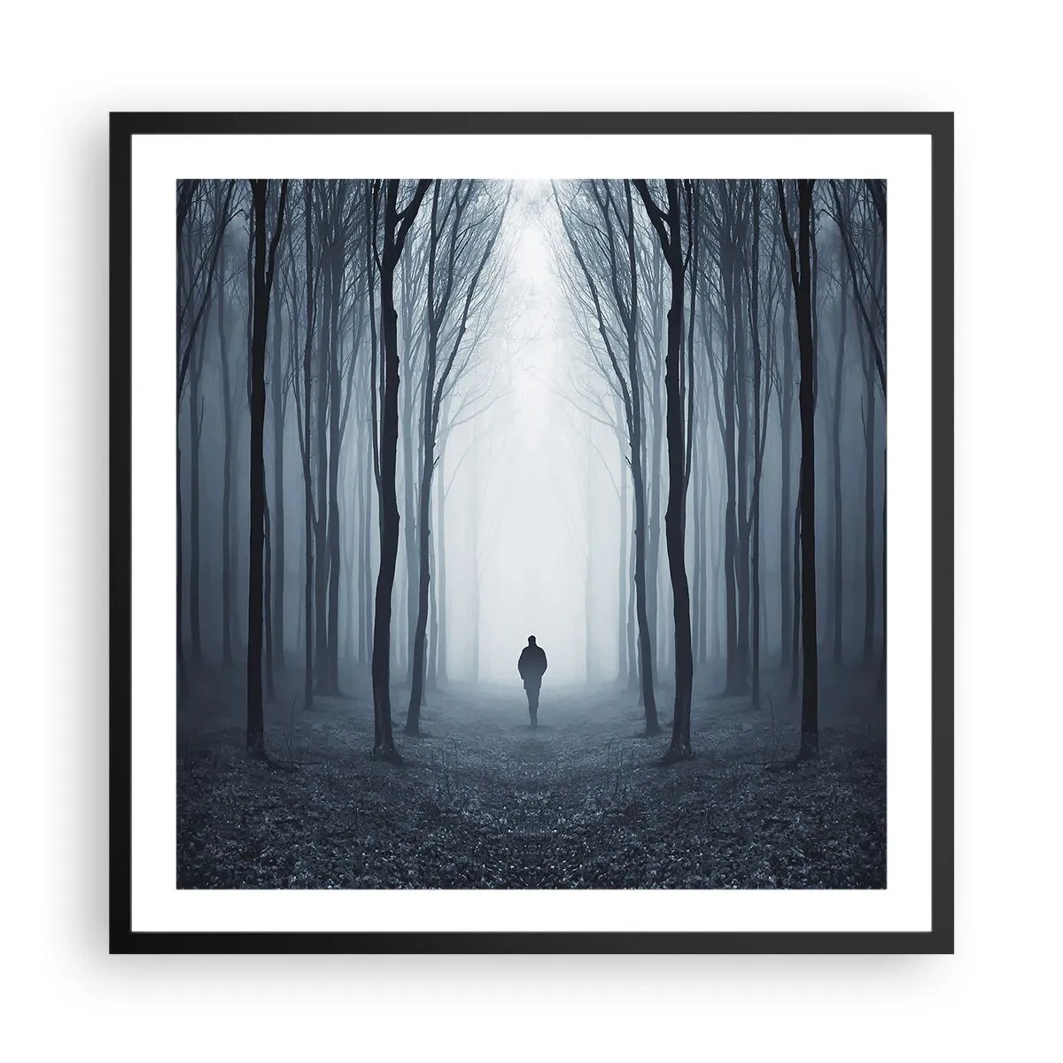 Plakat i sort ramme - Og alt sammen ganske enkelt - 60x60 cm