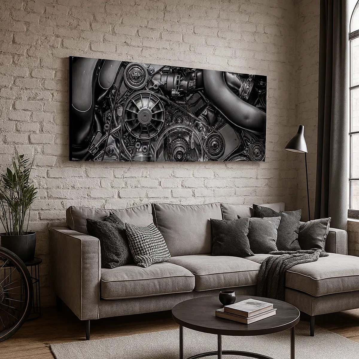Lærredstryk - Billede på lærred - Mekanikkens poesi - 30x30 cm