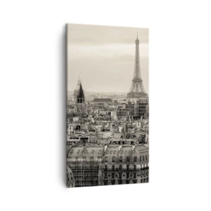 Lærredstryk - Billede på lærred - Over Paris' hustage - 45x80 cm