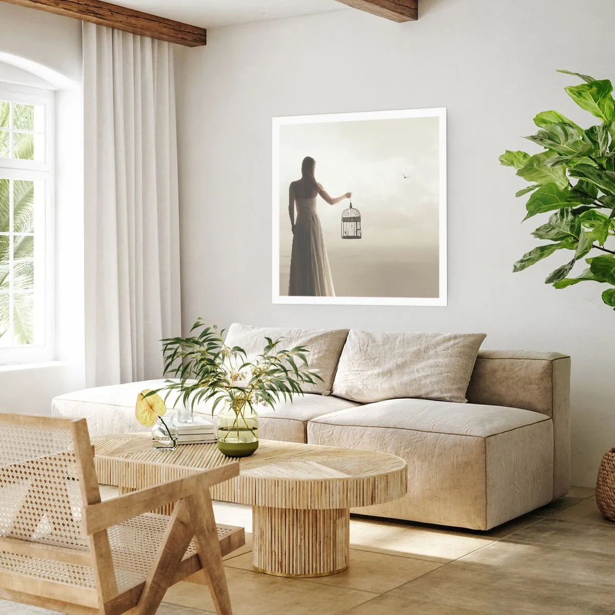 Plakat - Vær fri - 40x40 cm