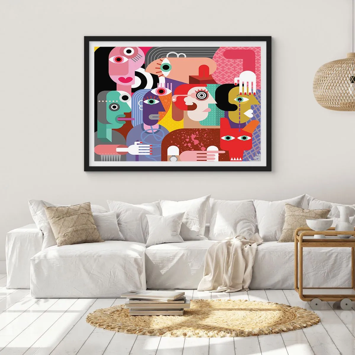 Plakat i sort ramme - Vi fra hr. Picasso - 91x61 cm