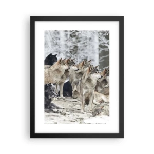 Plakat i sort ramme - Familie og venner - 30x40 cm