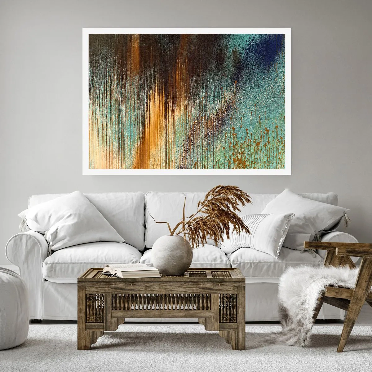 Plakat - En utilsigtet farverig komposition - 70x50 cm