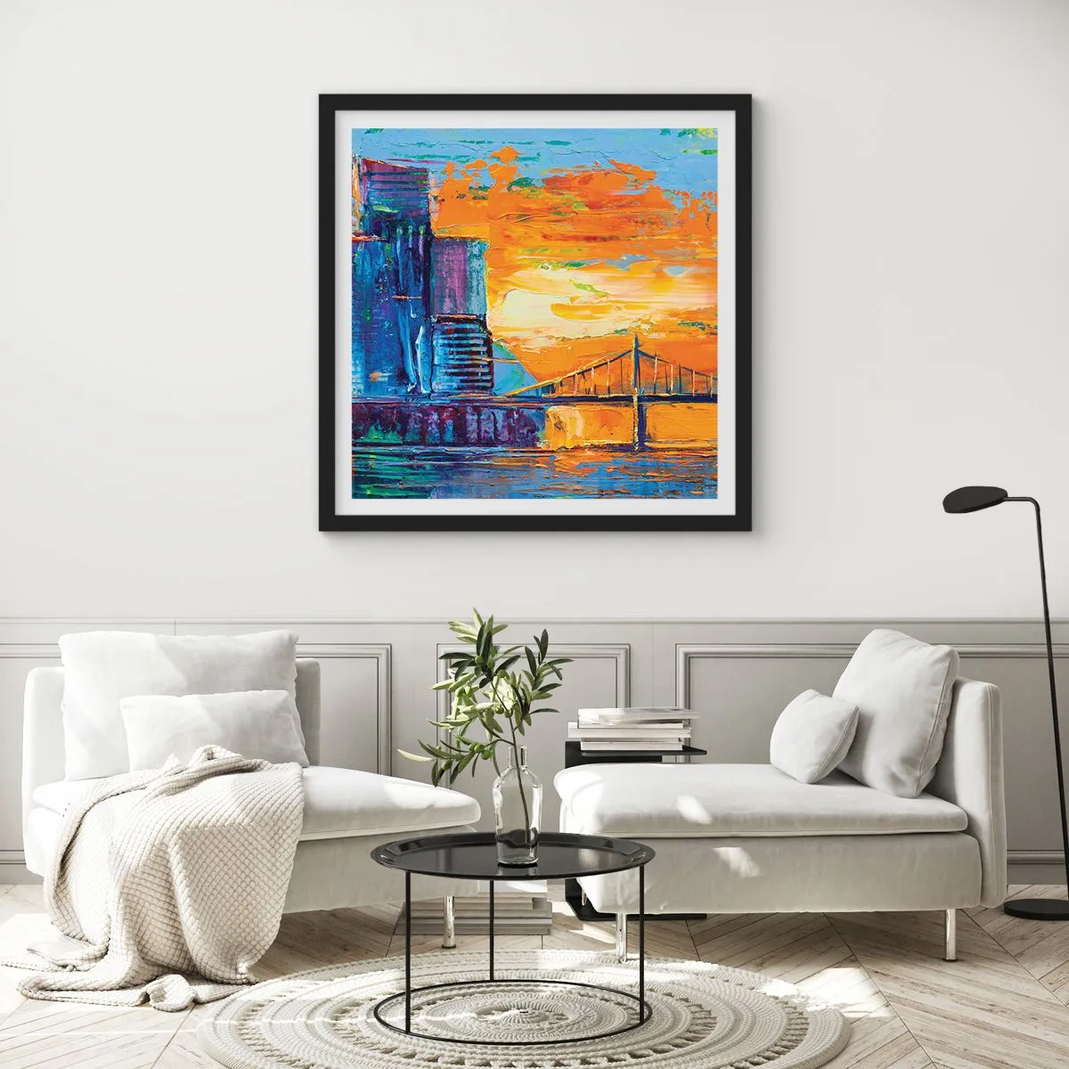 Plakat i sort ramme - Kultur og natur - 40x40 cm