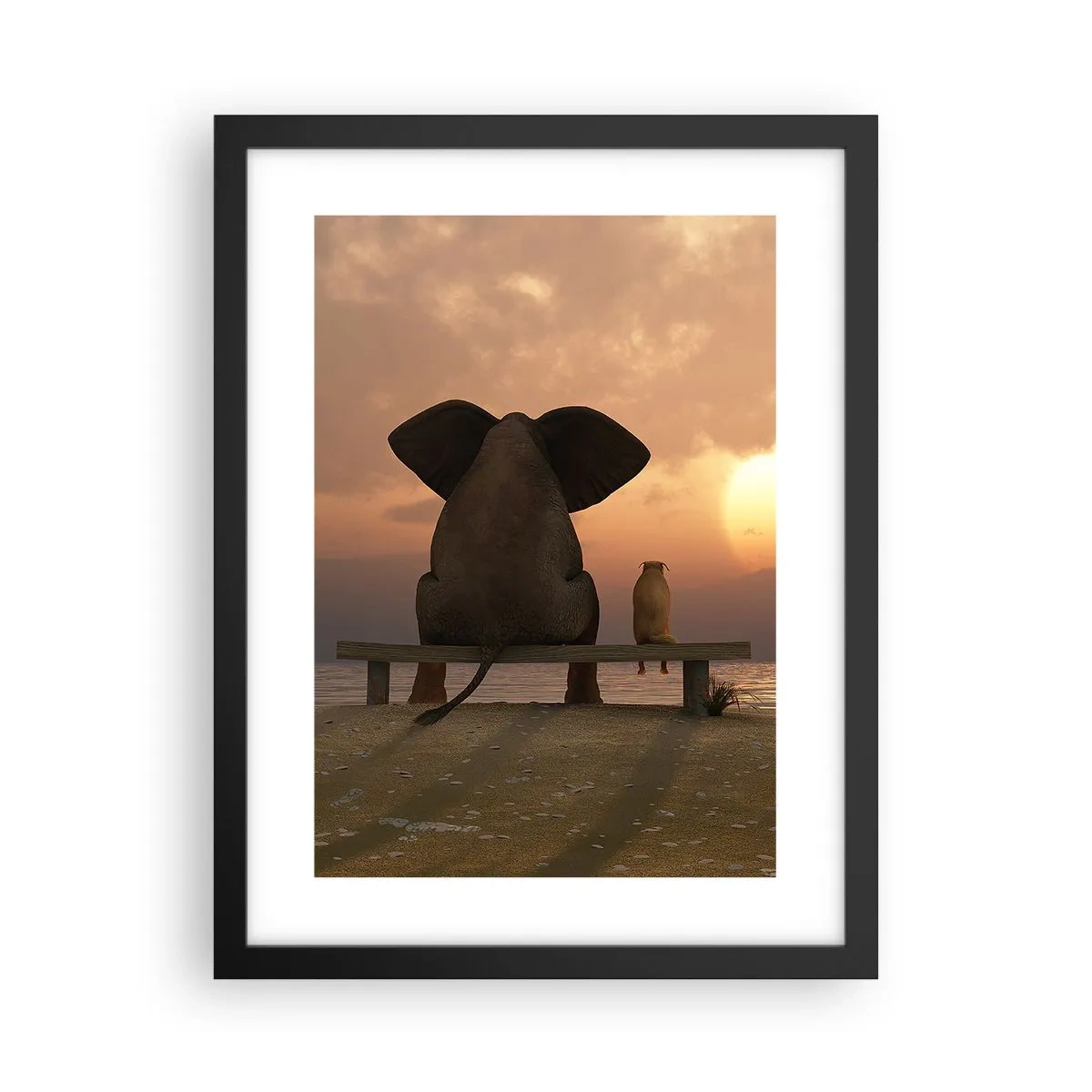 Plakat i sort ramme - Det er godt at være stille sammen - 30x40 cm