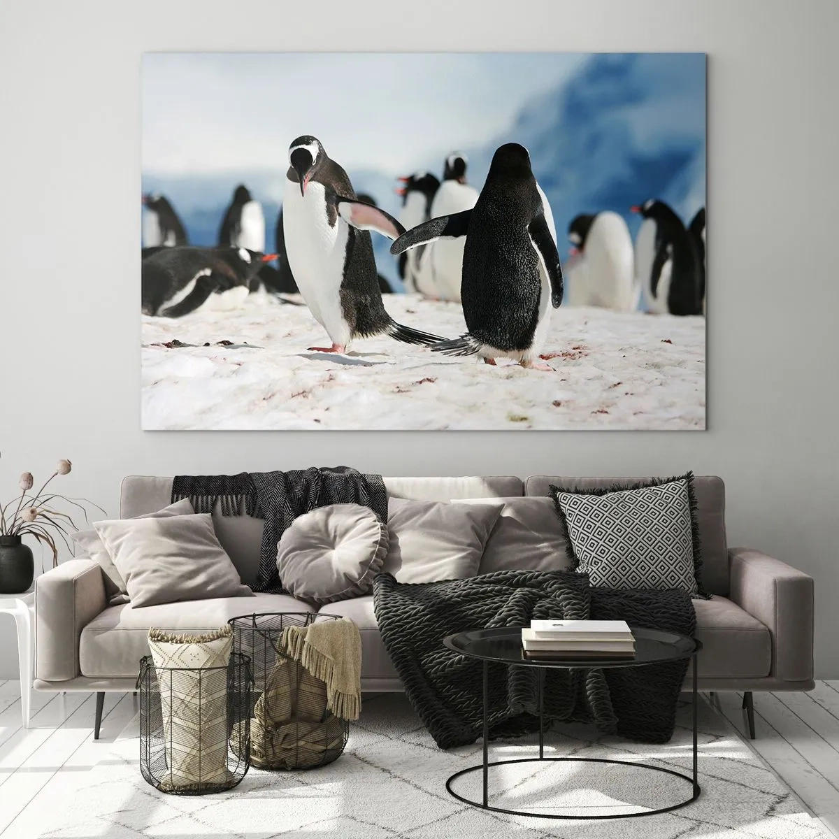 Billede på glas - Danser i sneen - 120x80 cm
