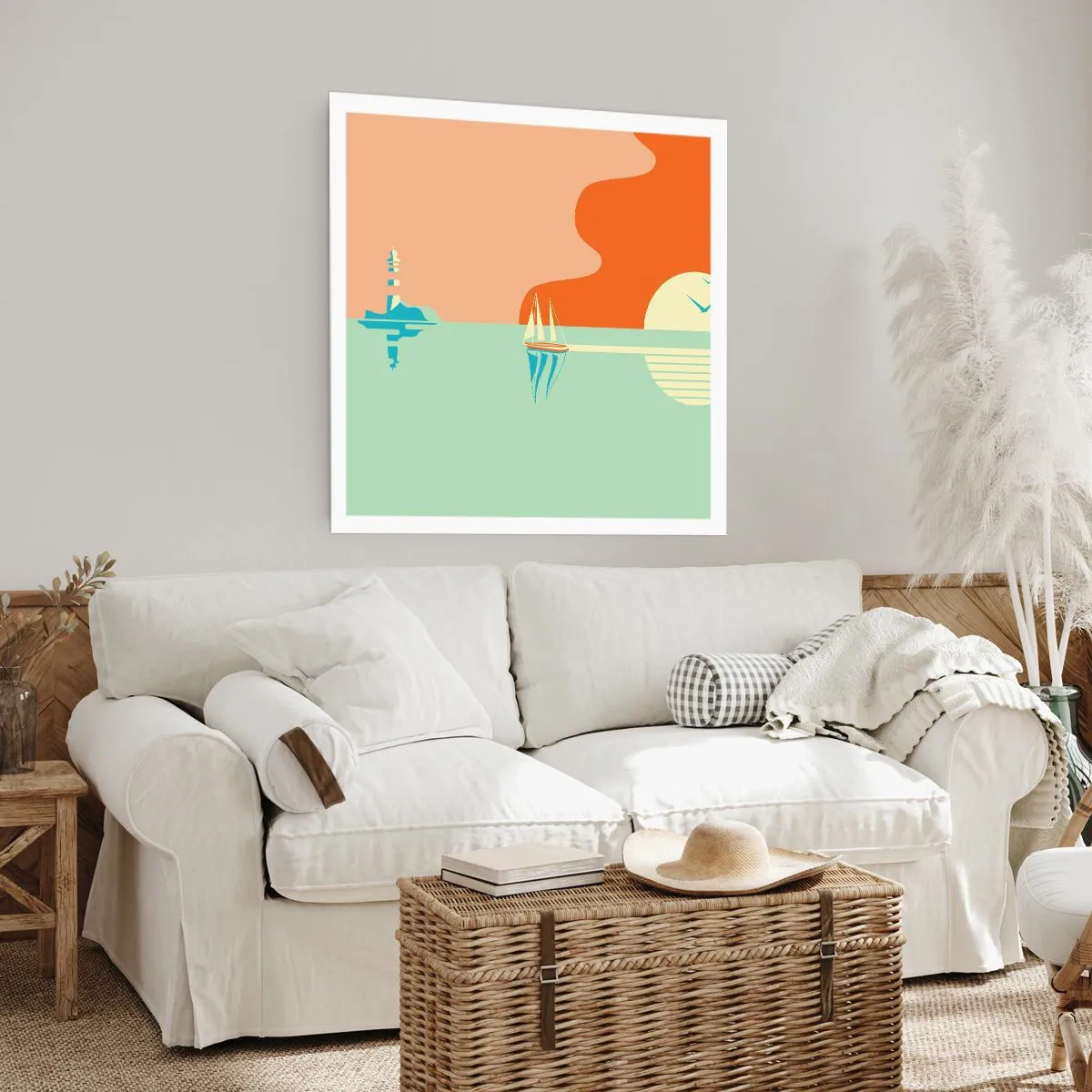 Plakat - Det perfekte havlandskab - 50x50 cm