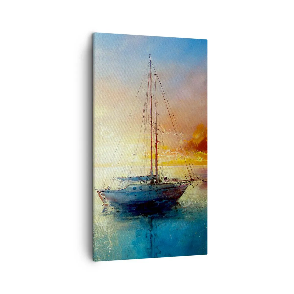 Lærredstryk - Billede på lærred - I en gylden bugt - 45x80 cm