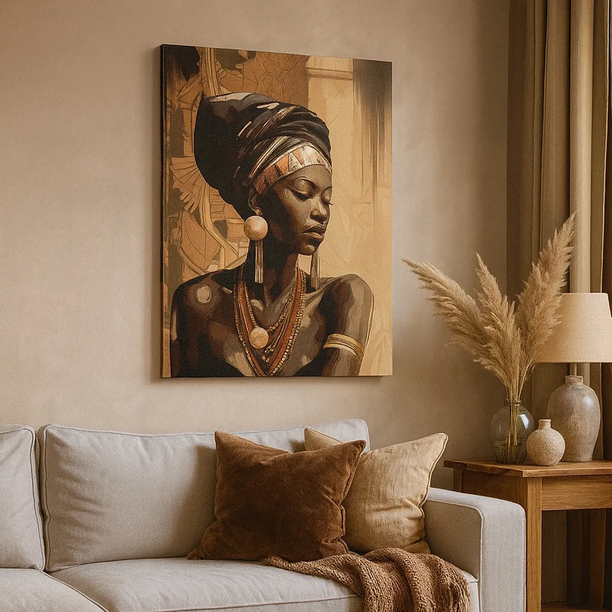 Lærredstryk - Billede på lærred - Afrikansk majestæt - 50x70 cm