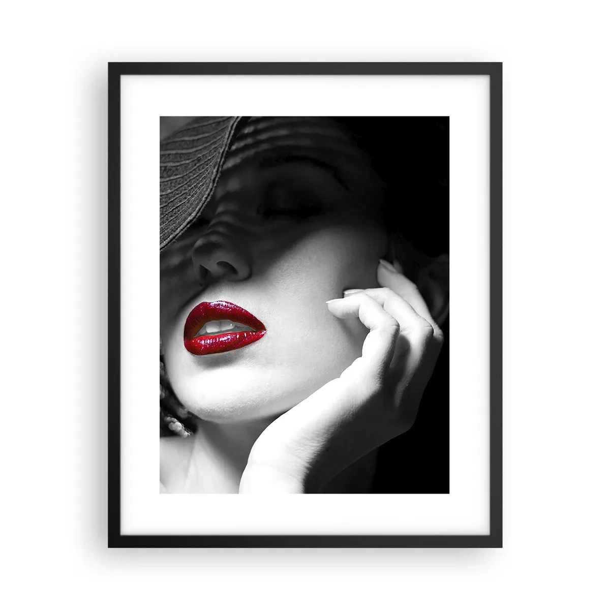 Plakat i sort ramme - Studie i skarlagenrødt - 40x50 cm