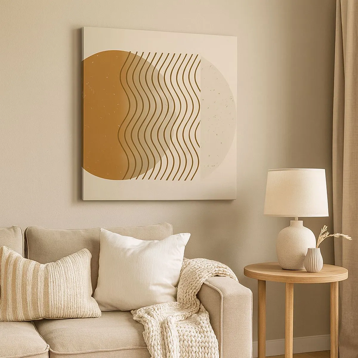 Lærredstryk - Billede på lærred - Om geometriske figurers oprindelse - 30x30 cm