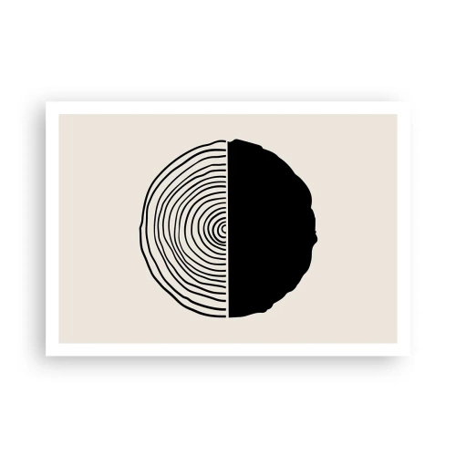 Plakat - Halvt og halvt - 100x70 cm