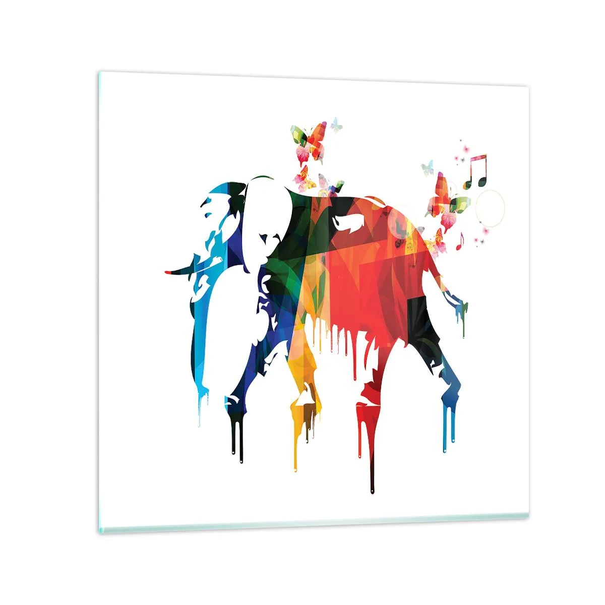 Billede på glas - Alle kan danse - 40x40 cm