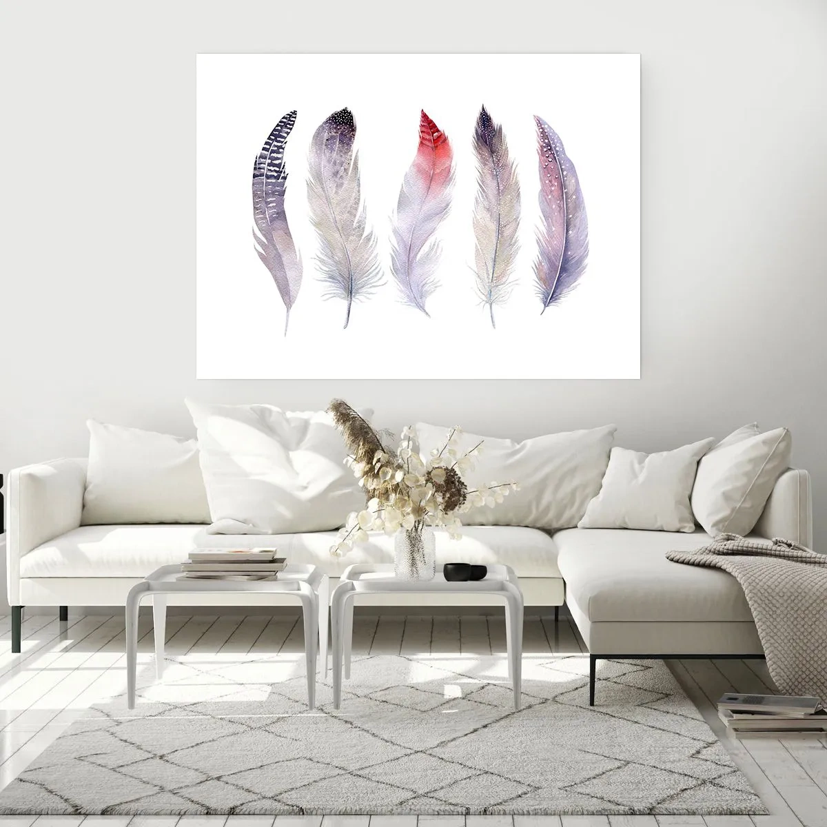 Plakat - Delikat som en flerfarvet tåge - 100x70 cm