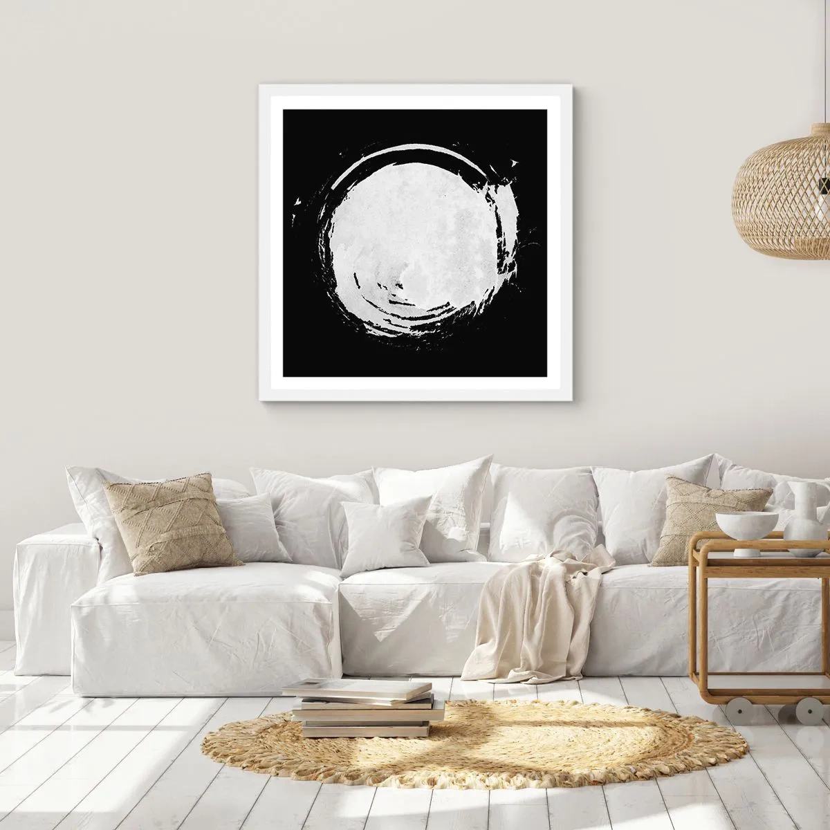 Plakat i hvid ramme - Den gode vej ud - 60x60 cm