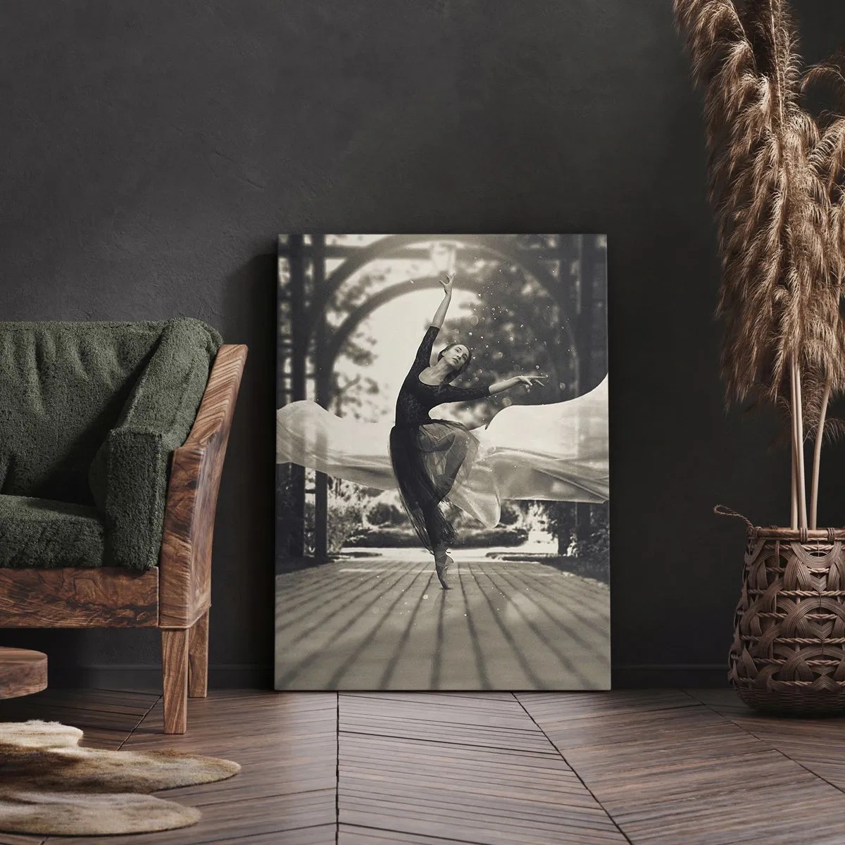 Lærredstryk - Billede på lærred - Dans i haven - 50x70 cm