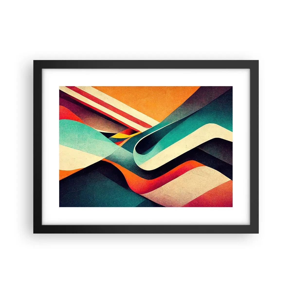 Plakat i sort ramme - Intens komposition - 40x30 cm