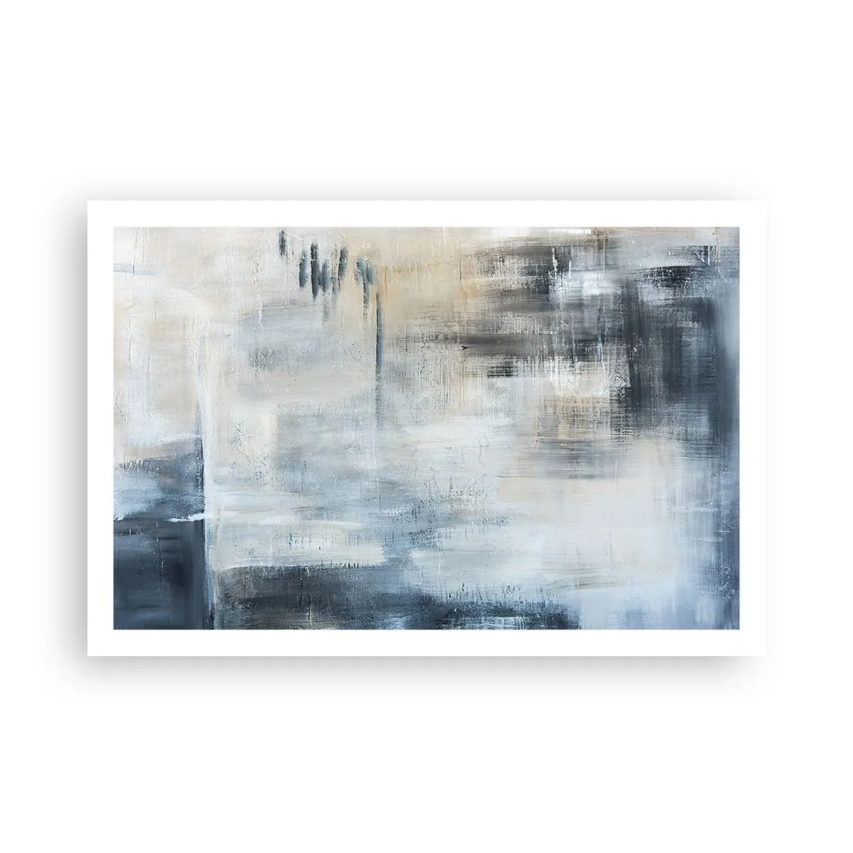 Plakat - Bag et slør af blåt - 91x61 cm