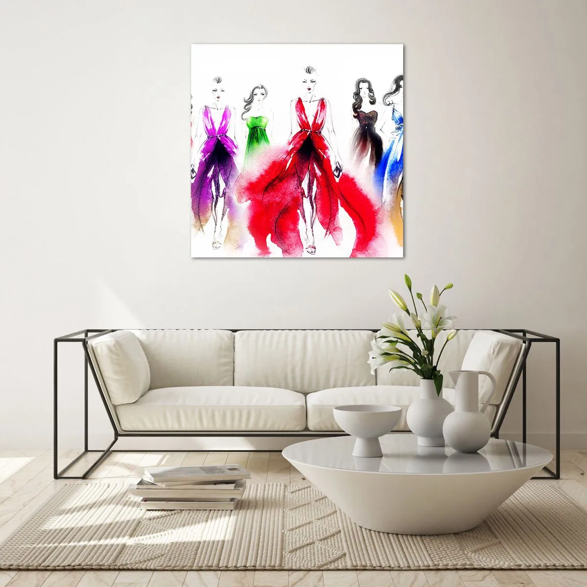 Billede på glas - Stemninger til outfits - 40x40 cm