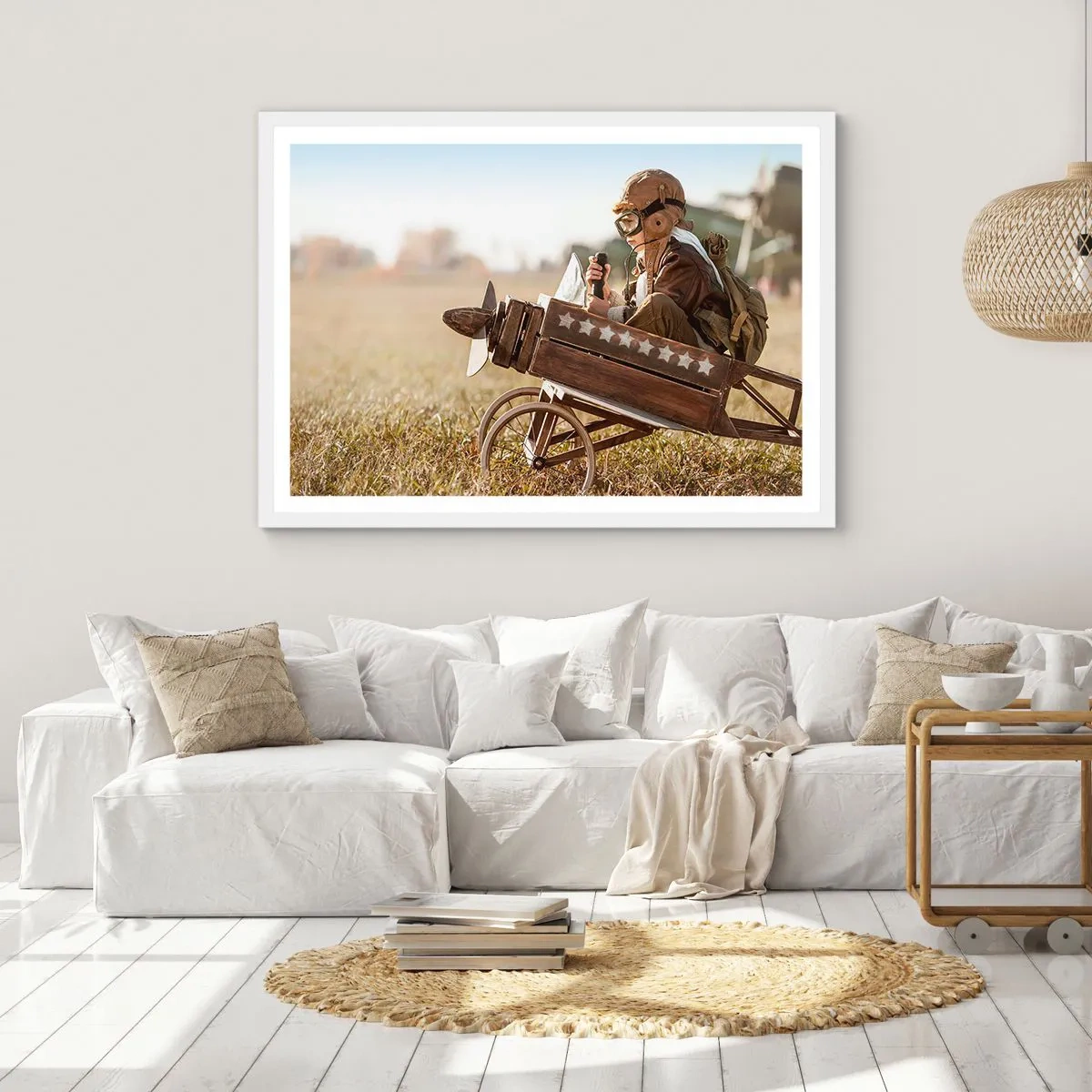 Plakat i hvid ramme - Start mod drømmen - 50x40 cm