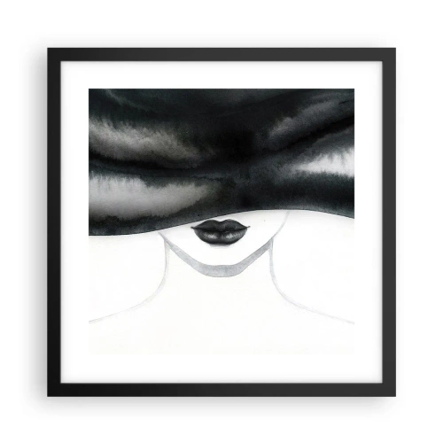 Plakat i sort ramme - Et sensuelt mysterium - 40x40 cm