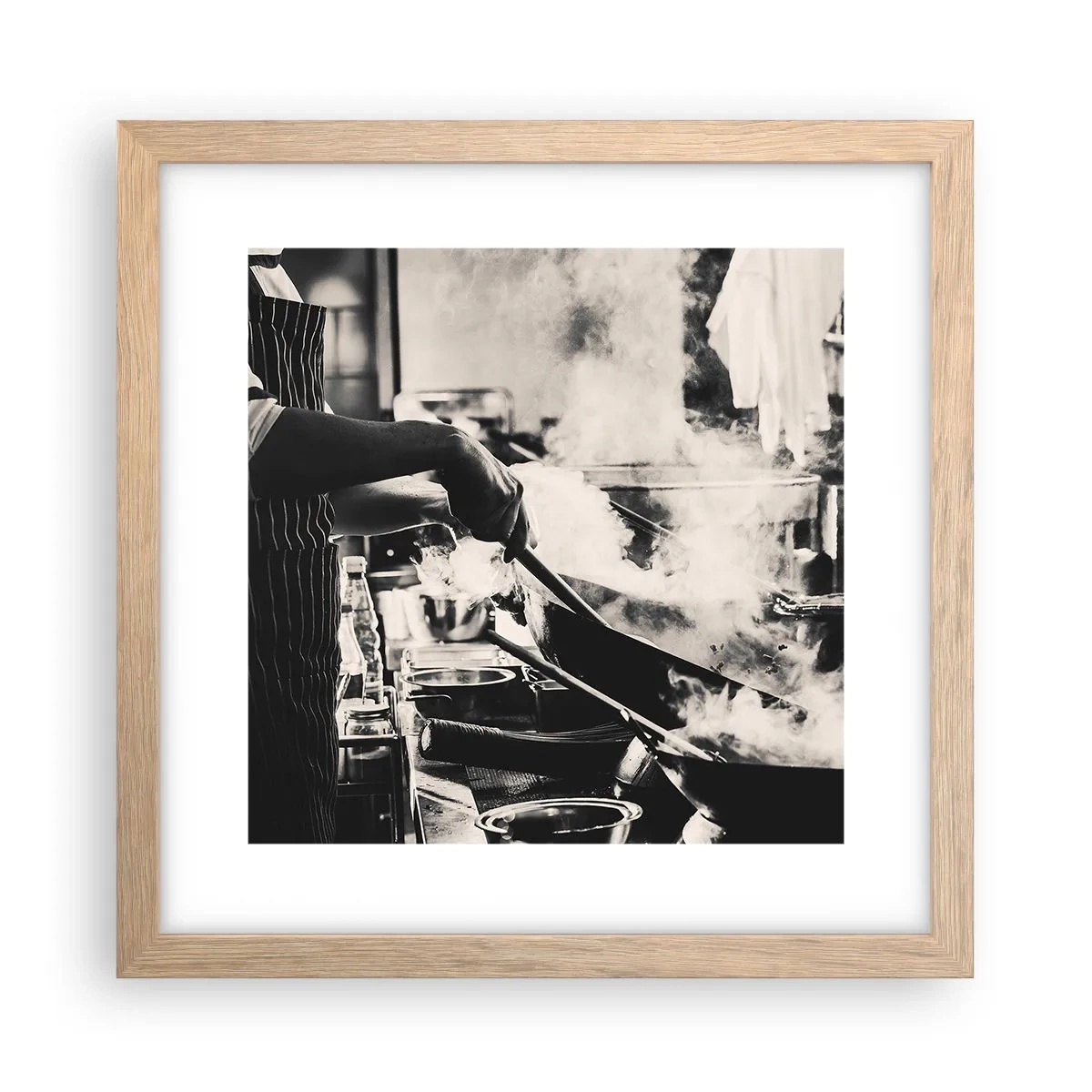 Plakat i ramme af lyst egetræ - Smagernes alkymi - 30x30 cm