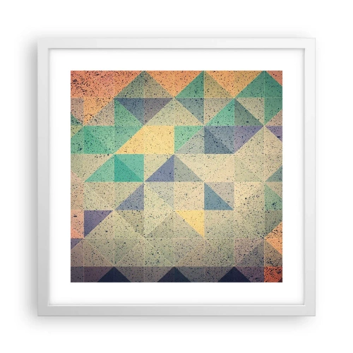 Plakat i hvid ramme - Republikken trekanter - 40x40 cm