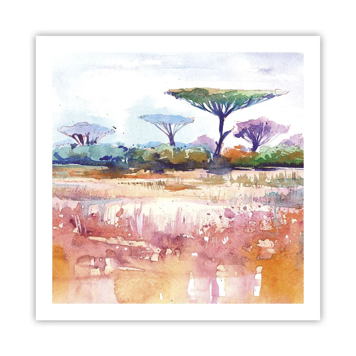 Plakat - Savannens farver - 60x60 cm
