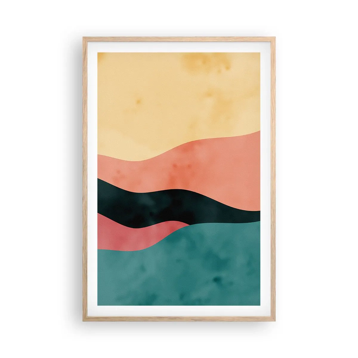 Plakat i ramme af lyst egetræ - Kompatibel manglende overholdelse - 61x91 cm