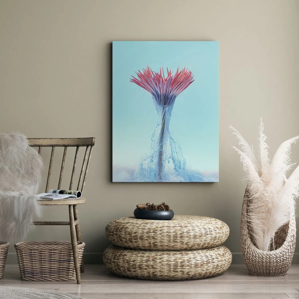 Lærredstryk - Billede på lærred - I en nærende omfavnelse - 65x120 cm