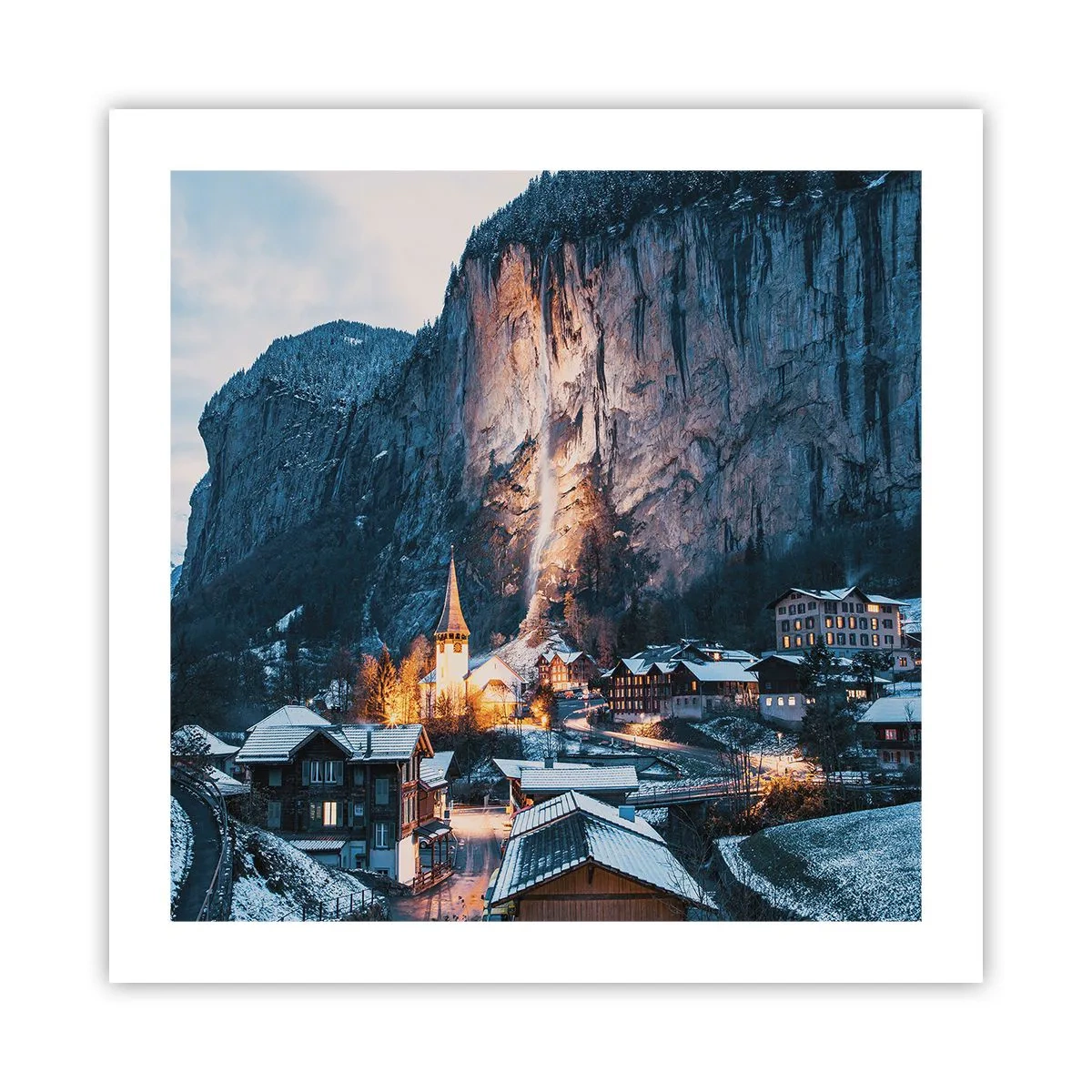 Plakat - Vinterens lysende ånd - 50x50 cm