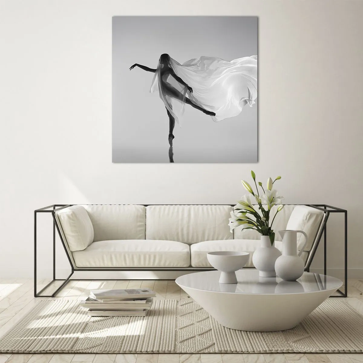 Billede på glas - Lethed og ynde - 30x30 cm