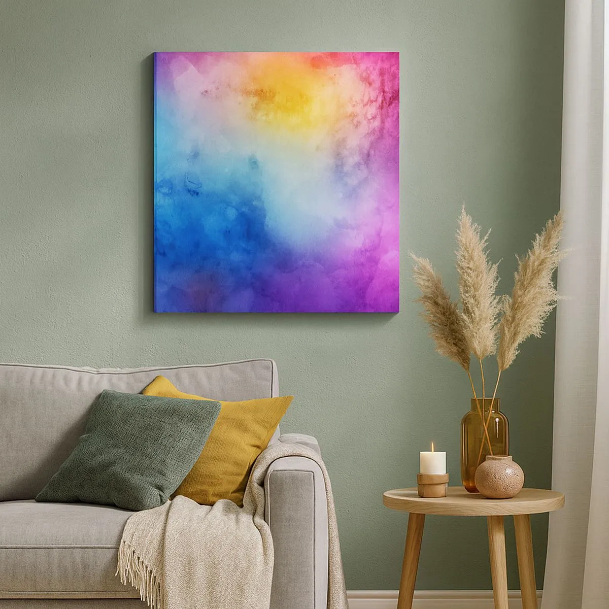 Lærredstryk - Billede på lærred - Næsten i den syvende himmel - 30x30 cm