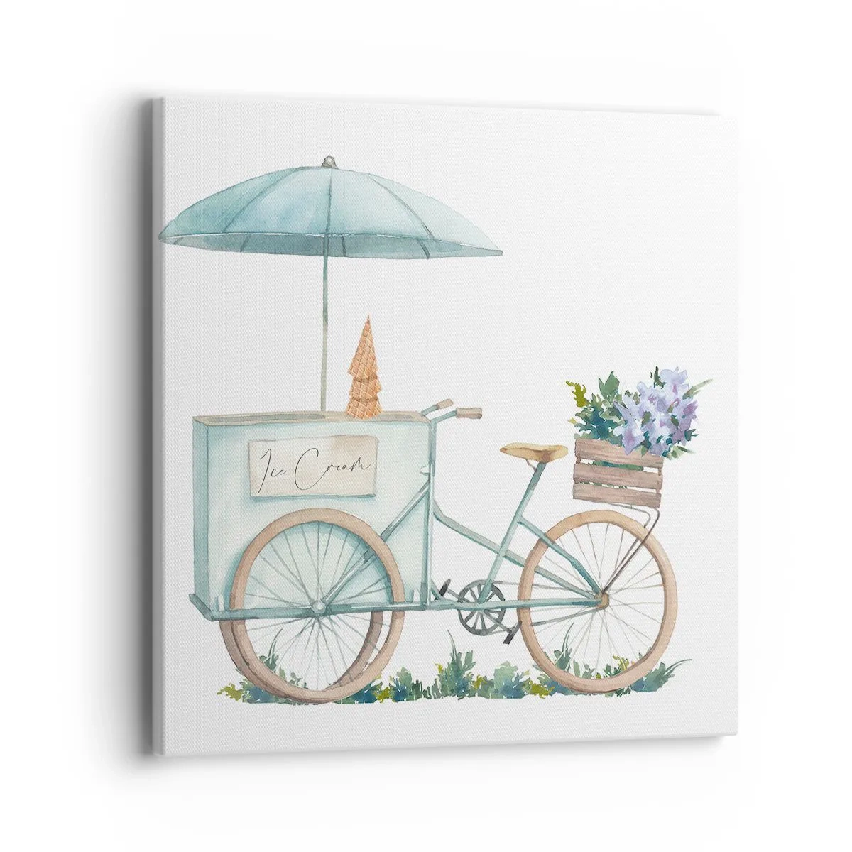 Lærredstryk - Billede på lærred - Sødt minde om sommeren - 40x40 cm