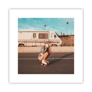 Plakat - Smil, tak! - 30x30 cm